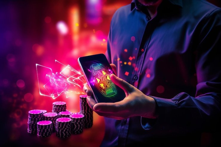 Pengguna mengakses layanan hiburan dari smartphone dengan lancar